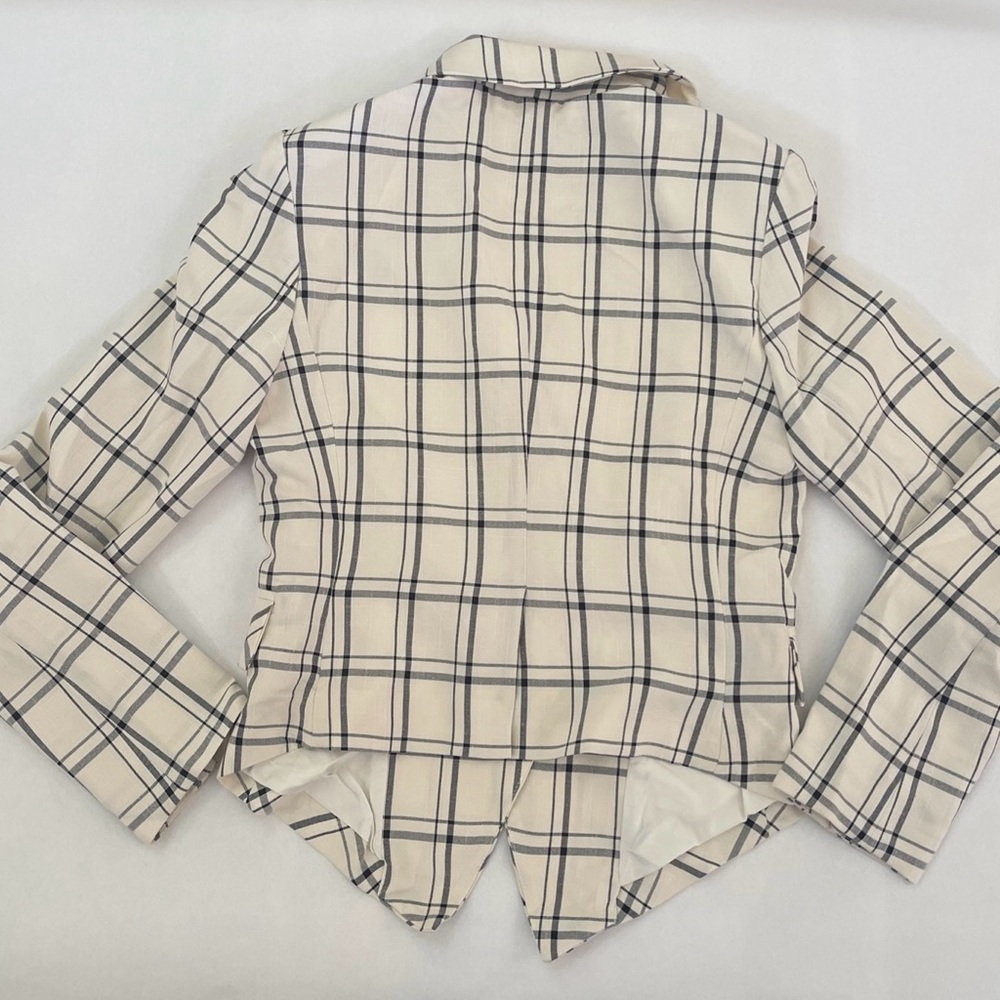 Choosy Double-Breasted Plaid Blazer size 2 - Picture 4 of 9